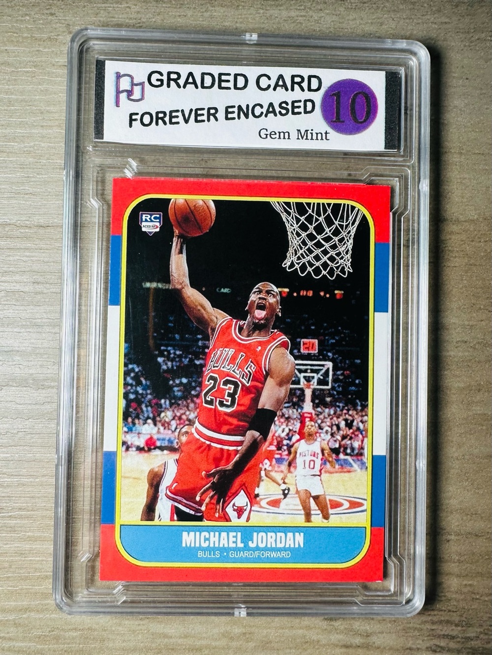 Michael Jordan Rookie Gem Mint 10 1986/86 Fleer #23 Novelty Card. Chicago Bulls.